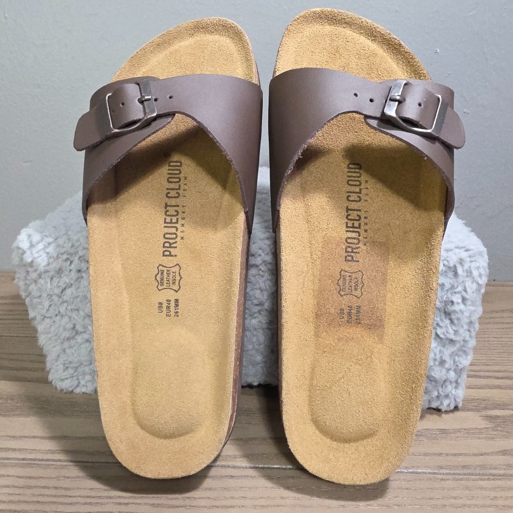 Project Cloud Chocolate Bahama Slide Size 9‎ Adjustable Strap- New